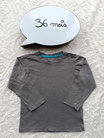 Tee shirt manches longues Garçon 36 mois Kimbaloo 100% coton