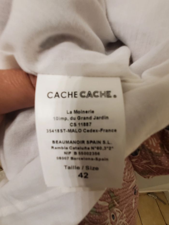 Robe évasée manches ballons rouge foncé femme Cache Cache T42 - photo numéro 5