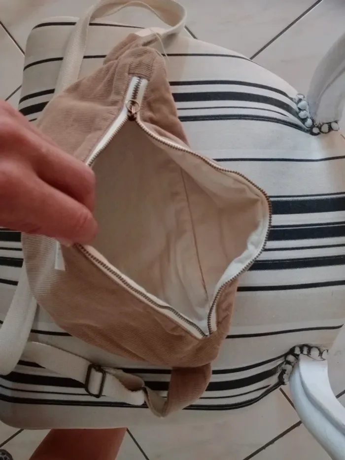 Banane velours marron et beige grande qualité - photo numéro 10