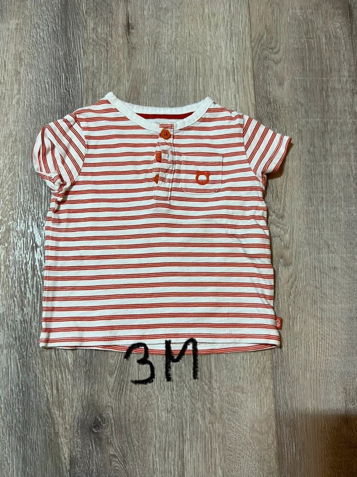 T-shirt rayure orange