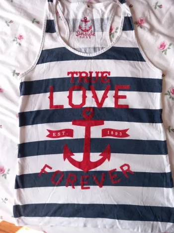 Débardeur T-shirt navy marine