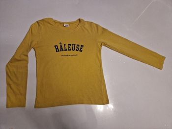 Tee shirt manche longue jaune
