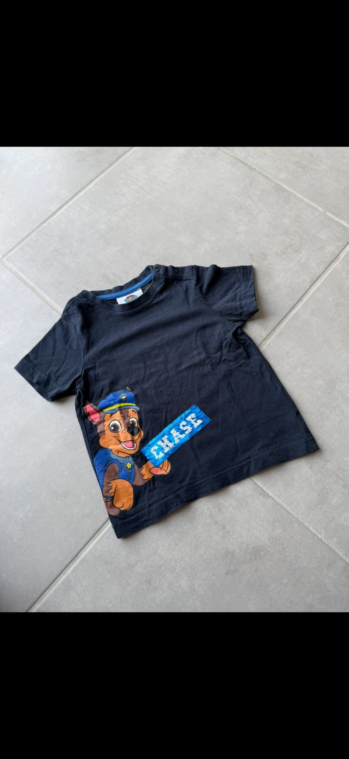 Tee shirt manches courtes Chase Pat Patrouille 24 mois