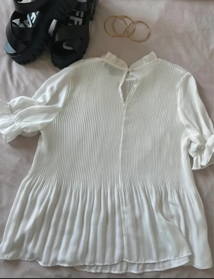 Blouse blanche primark taille L légère fluide - photo numéro 2
