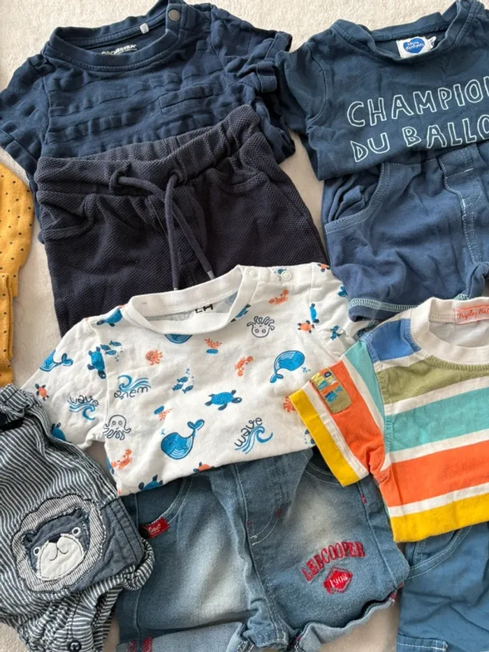 Lot vêtements bébé ETE garçon – Taille 6 mois – Marques variées - photo numéro 4