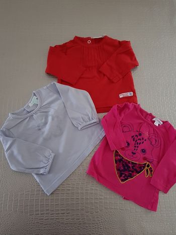 Lot de 3 T-shirts manches longues 3 mois