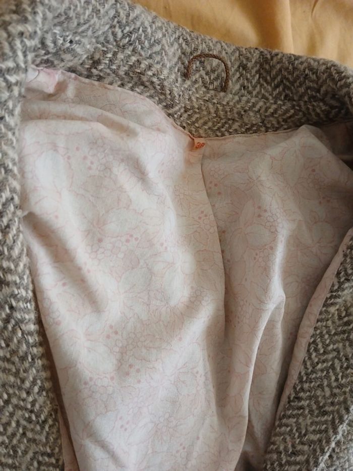 Manteau mi-long vintage gris - photo numéro 4