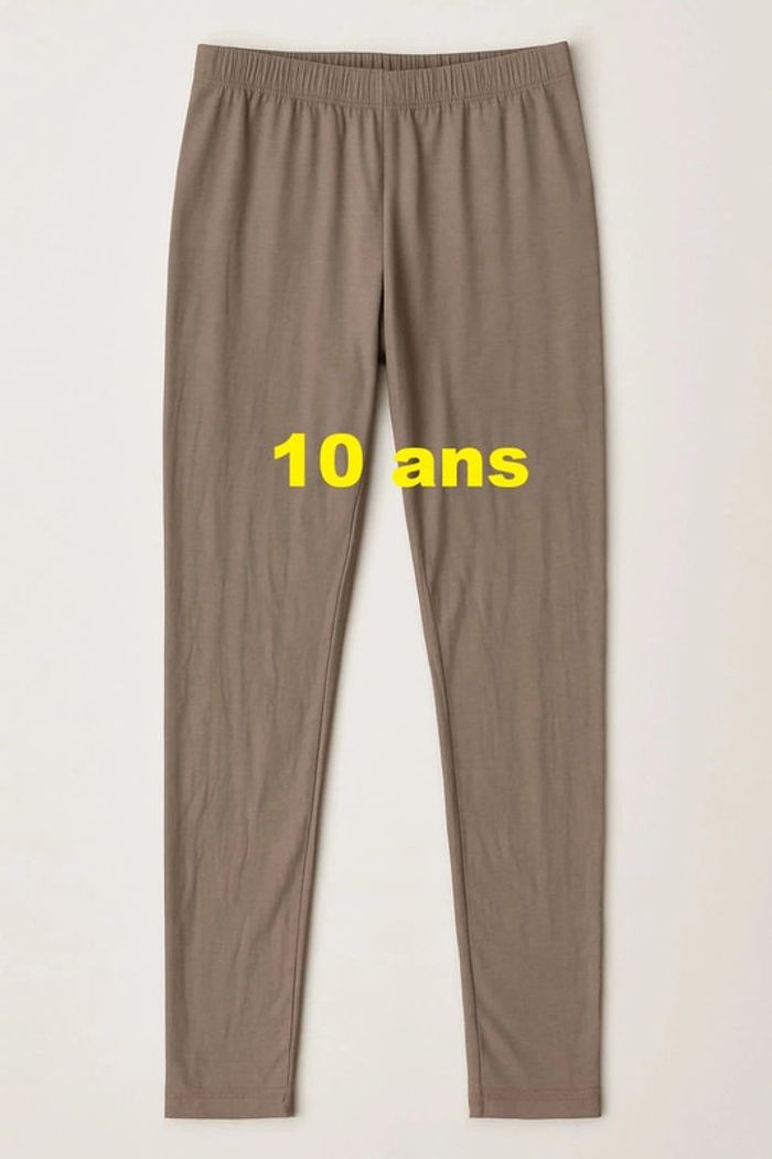 Legging beige La Fée Maraboutée Taille 10 ans