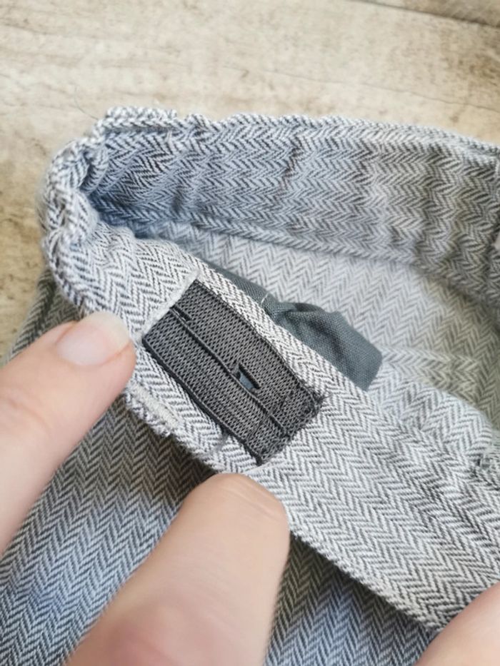 🌺DPAM Très joli short lin et coton gris 3mois - photo numéro 2