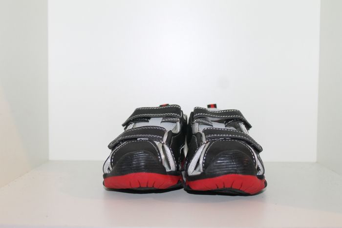 jolie sandales nus pieds rouge noir gris 34 - photo numéro 2