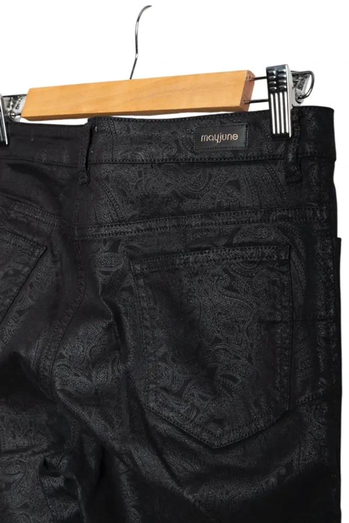 Pantalon noir jacquard Mayjune Taille 34/36 - photo numéro 5