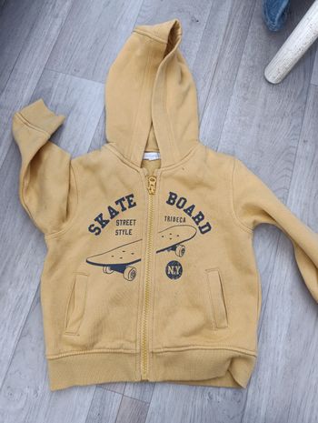 Veste zippée jaune