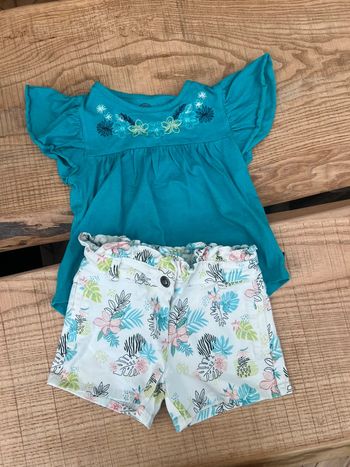 Ensemble d’été 5 ans okaidi lpc la compagnie des petits t-shirt short