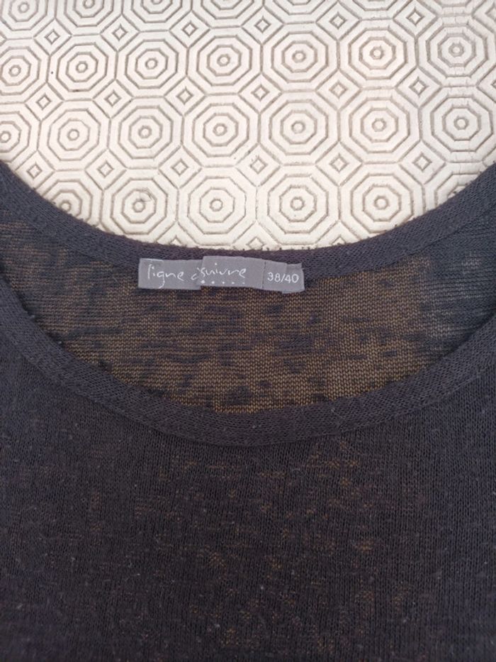 Pull léger T 38/40 Ligne à suivre noir - photo numéro 5