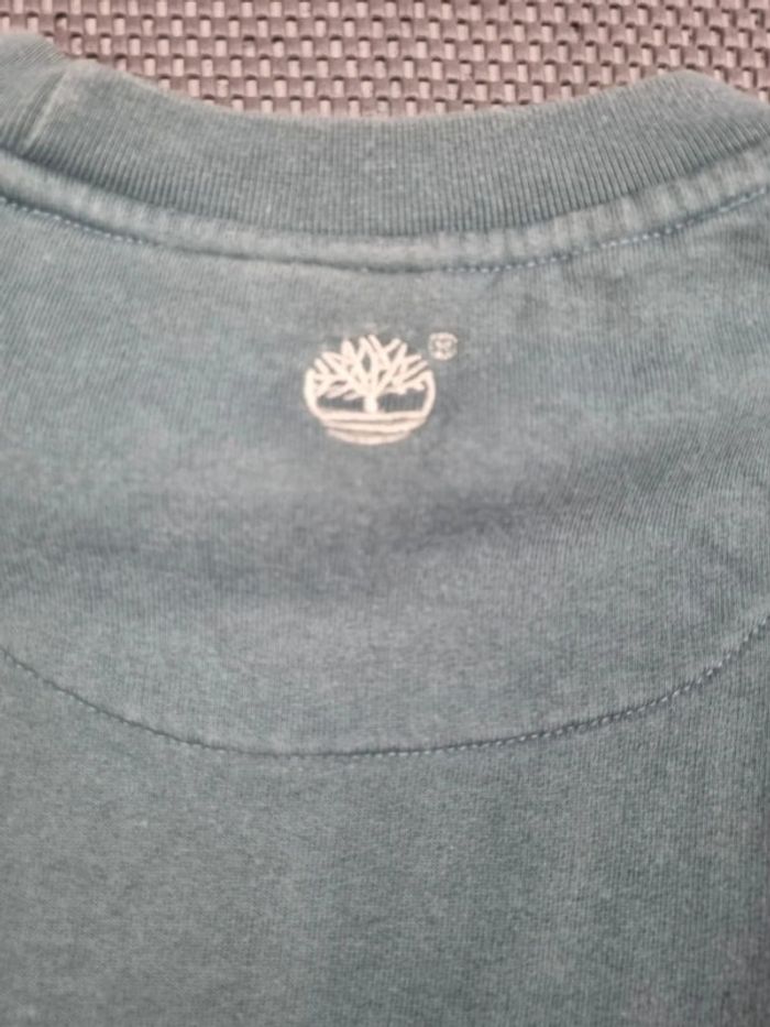 Sweat Timberland vert logo brodé – Taille L Hommes - photo numéro 6