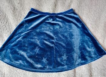 Jupe velours bleu
