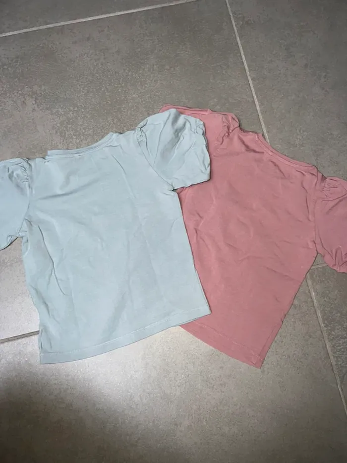 Lot 2 tshirts fille manches ballon - photo numéro 4
