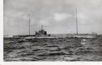 CPA - Marine de Guerre - CHERBOURG  Sous-Marin " PROMETHEE " -N°7577