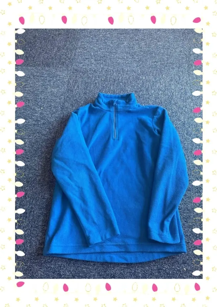 Polaire Quechua mixte – Taille 8 ans – Bleu vif - photo numéro 2