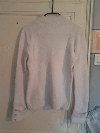 Pull blanc en maille, marque Morgan, taille M