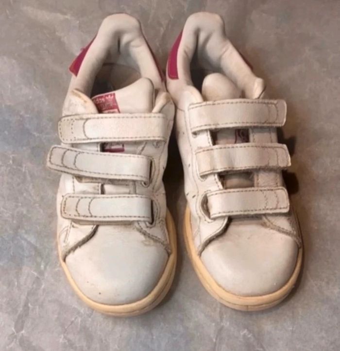 Basket adidas blanc et Bordeaux enfant 30 - photo numéro 2