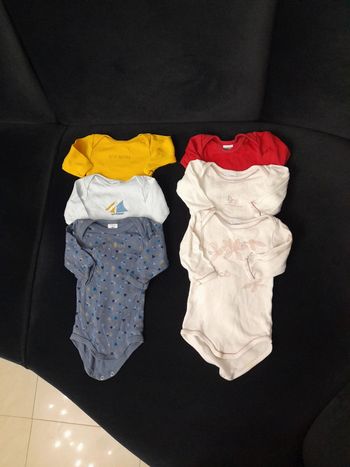 Lot de 6 bodies petit bateau