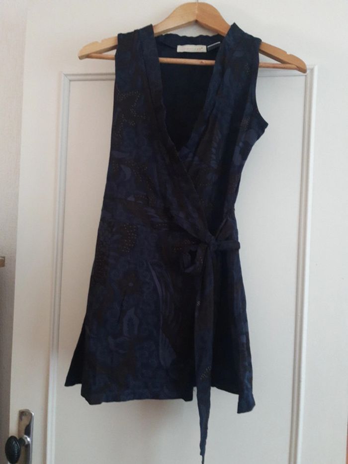 Tunique couleur d ete bleu marine imprimé