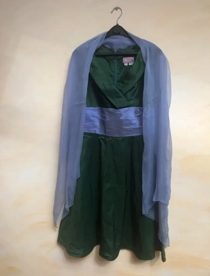Robe en soie sauvage & étole - photo numéro 7