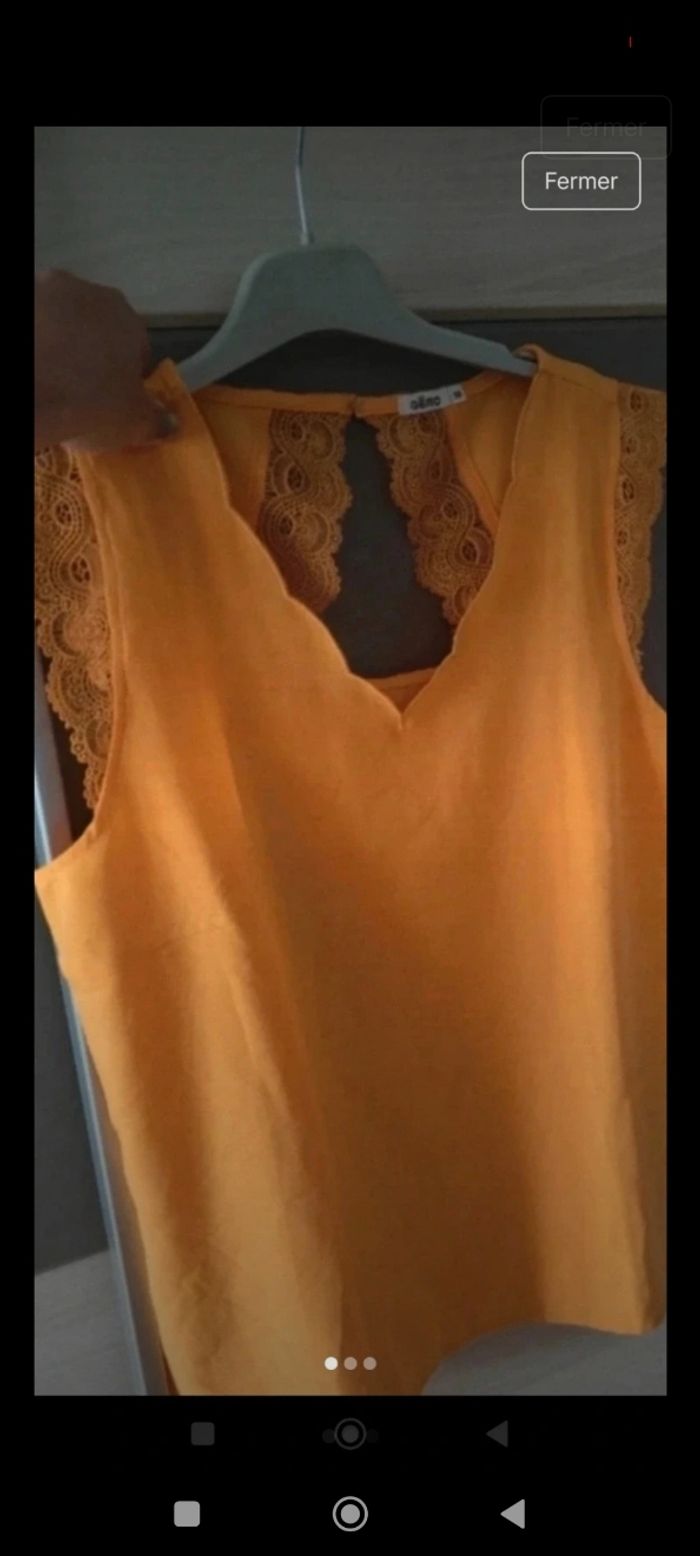 T-shirt ou débardeur neuf Gémo couleur jaune