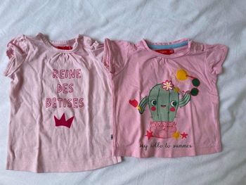 Lot 2 T-shirt Tissaia 12 mois
