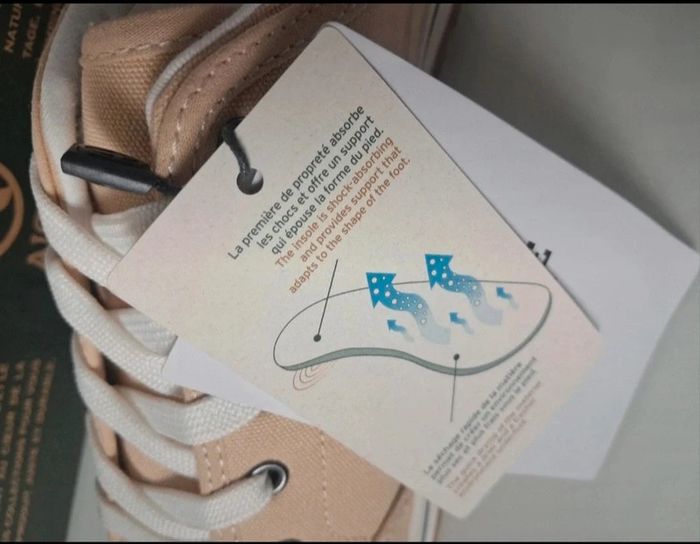 Aigle baskets été en toile beige P.41 neuves - photo numéro 8