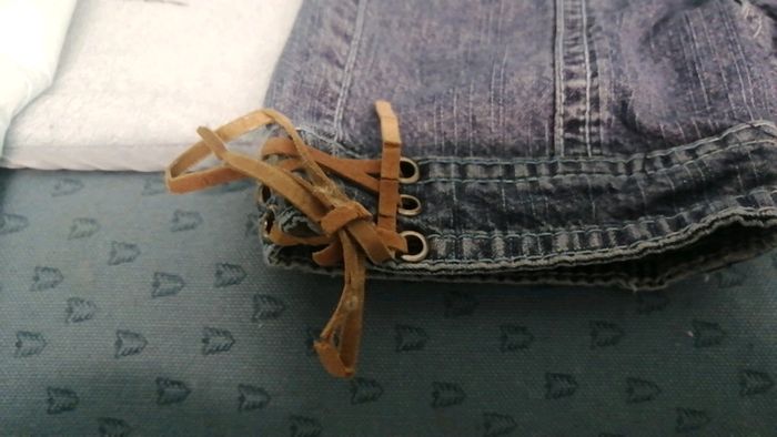 Short long/pantacourt en jean tao 6 mois - photo numéro 4