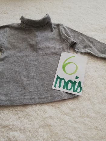 Col roulé gris garçon 6 mois les ptits babies