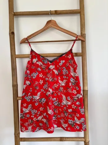 Débardeur rouge à motifs Promod taille S