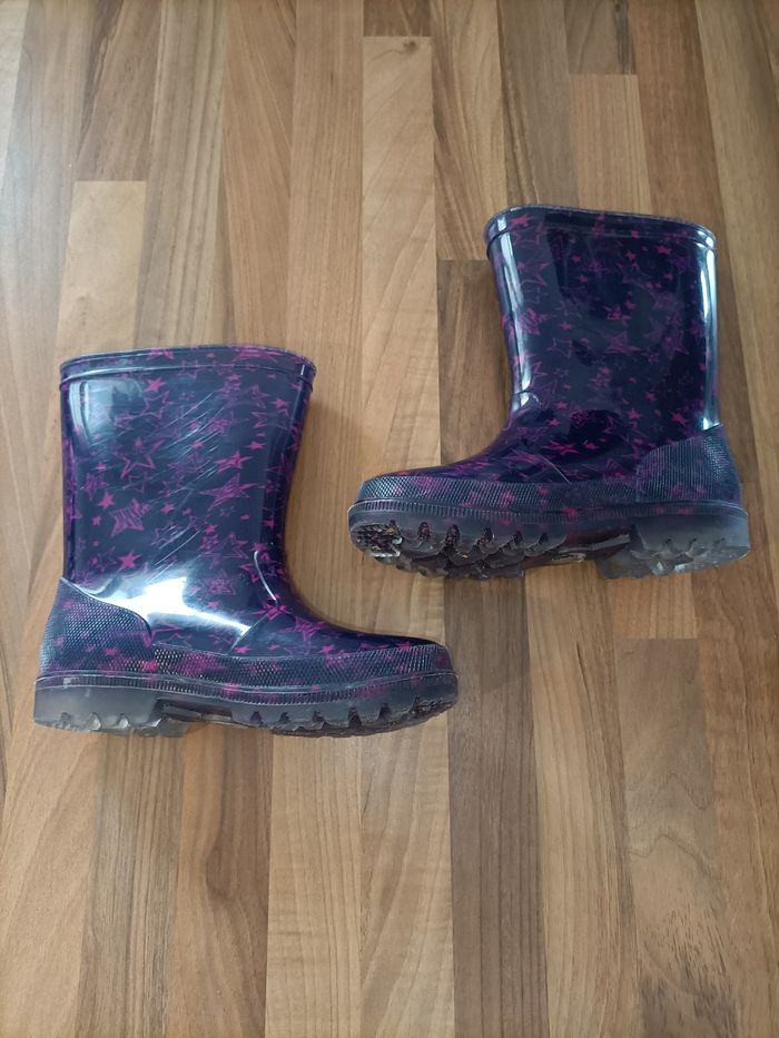 Bottes de pluie violet étoiles rose 31 - photo numéro 6