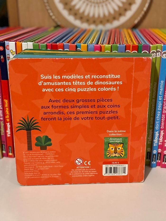 Livre bébé Mes premiers puzzle dinosaures - photo numéro 2