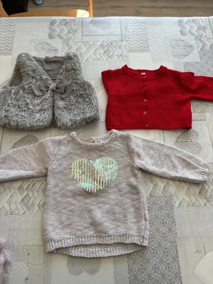 Lot gilet pull 12 mois