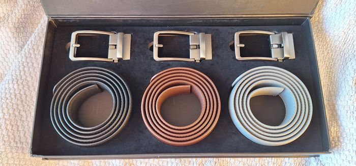 Coffret 3 ceintures pour homme "Buckley Belts" - photo numéro 9