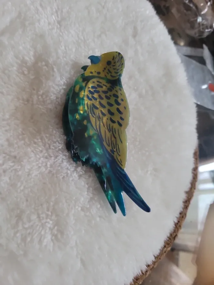 Pince a cheveux l oiseau bleu. - photo numéro 5