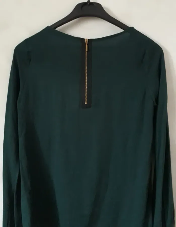 Blouse ZARA vert sapin - photo numéro 5