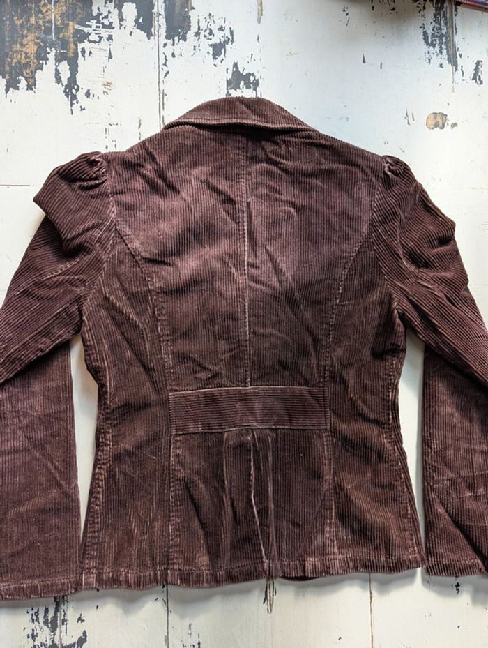 Veste blazer en velours côtelé marron – Only Jeans (L) - photo numéro 5
