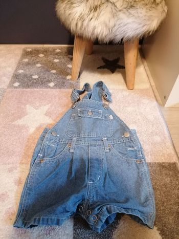 Salopette short jean 12 mois
