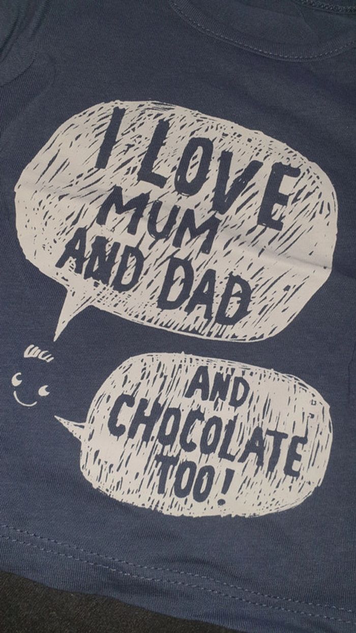 Tshirt love chocolat - photo numéro 2