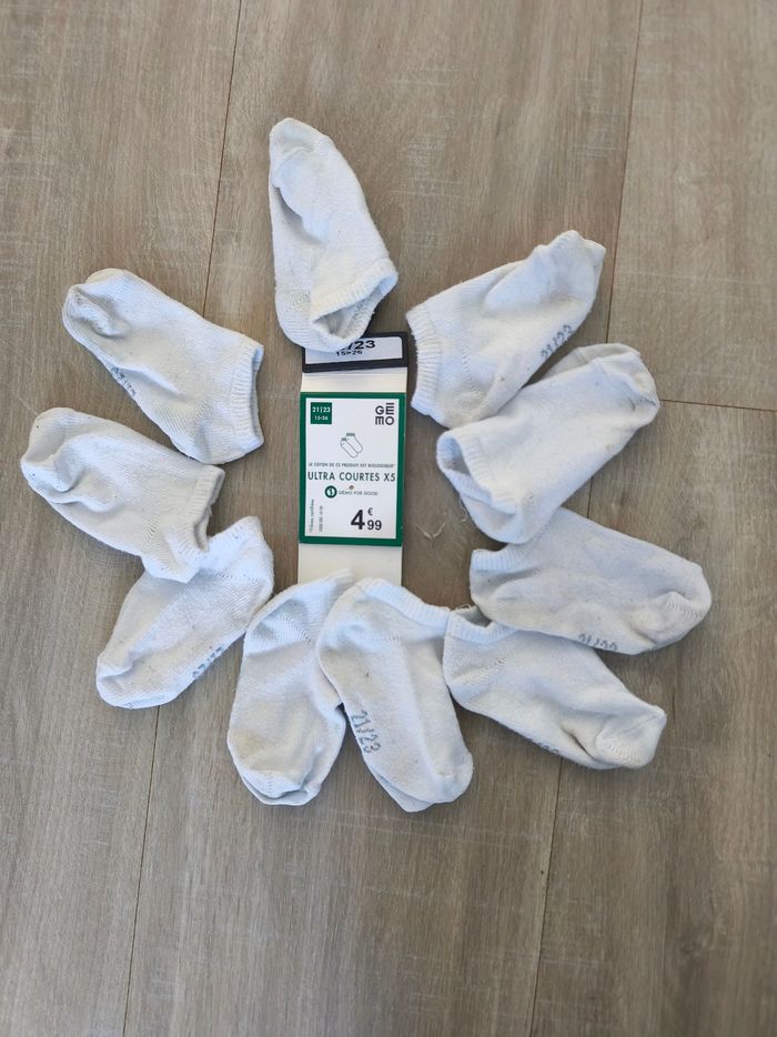 Lot socquettes blanches
