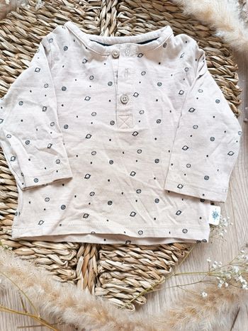 Polo manches longues garçon 3 mois Kiabi