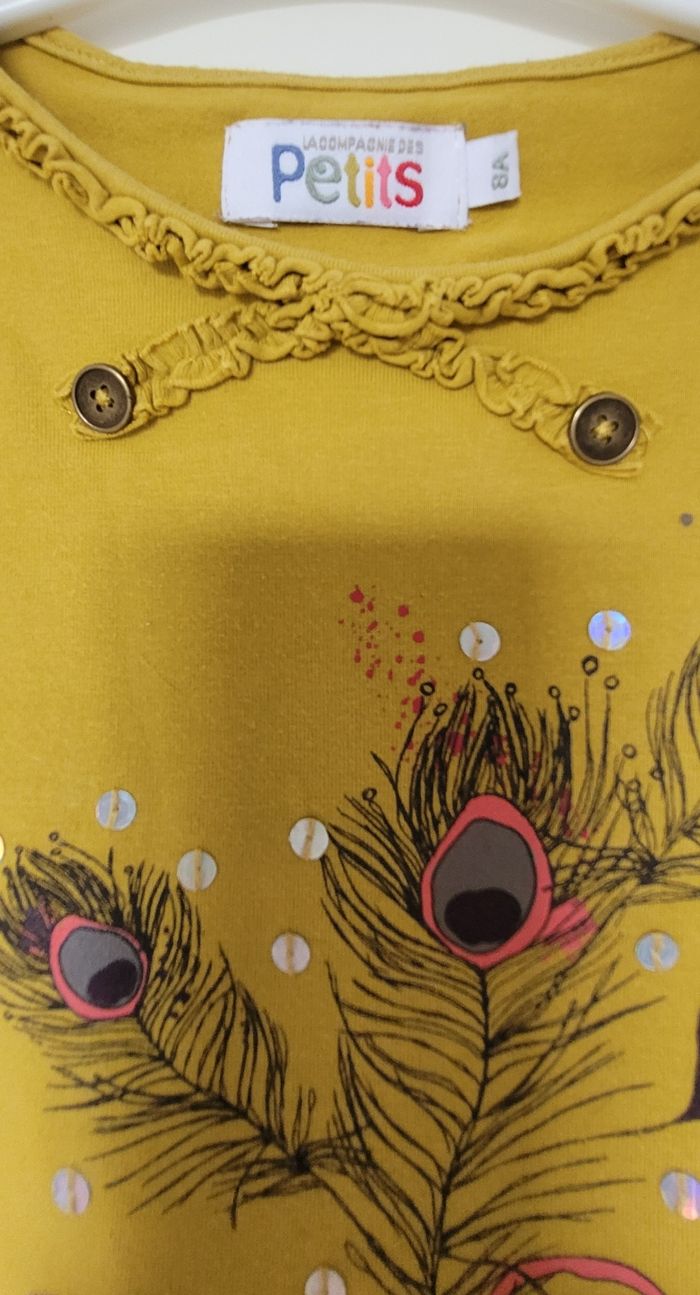 Chouette haut original vert-jaune - photo numéro 3
