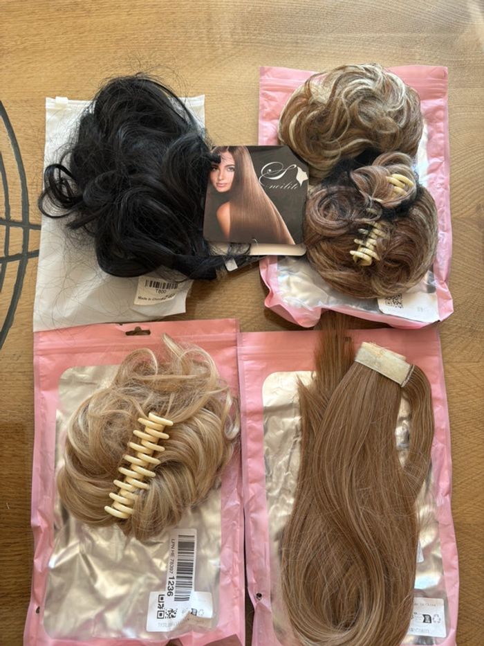 Lot extension cheveux / pince chignon cheveux neuf