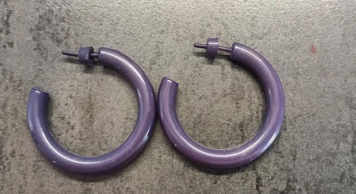 Boucles d'oreilles créoles fantaisie Vintage 80