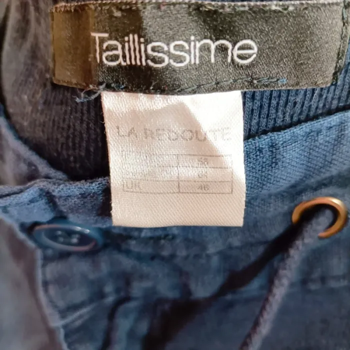 Short bleu Taillissime La Redoute taille 58 coton et élasthanne A851 - photo numéro 7