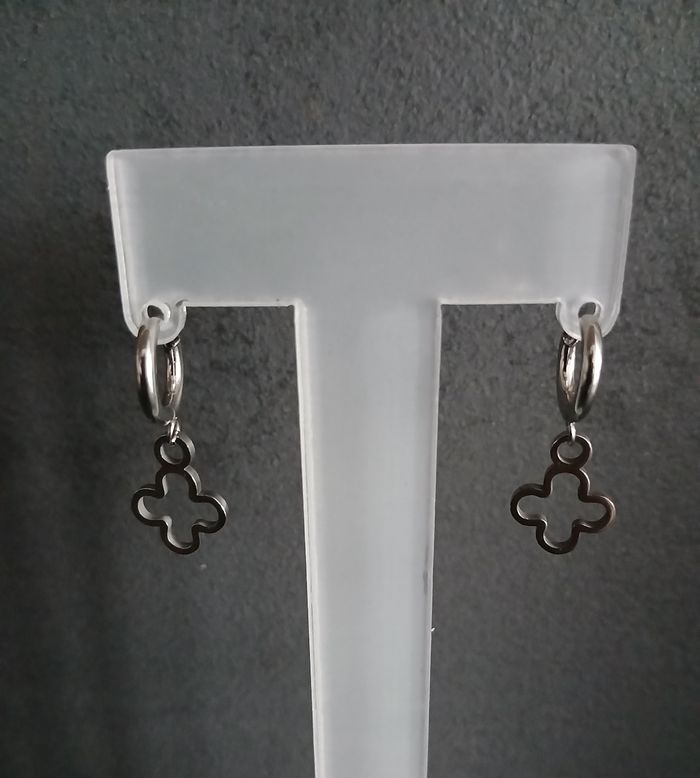 Boucles d oreilles en acier inoxydable - photo numéro 3